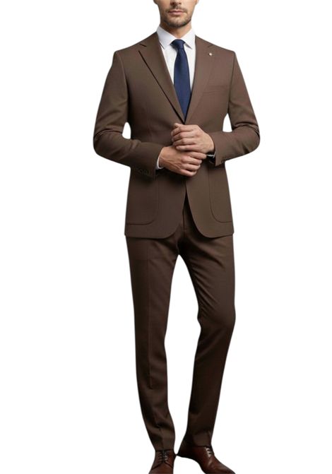 Abito a due bottoni con tasche a toppa MARCEL MOREL | Abiti | AB0545MARRONE